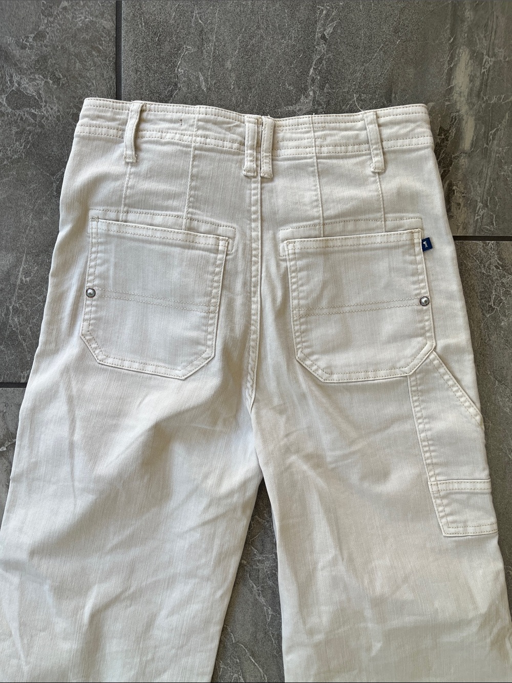 Pilcro The Carpenter Wide Leg Pants Size 25 Khaki Cream - Picture 6 of 13